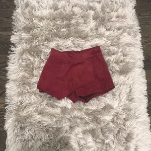 Maroon girls envelope skirt/shorts